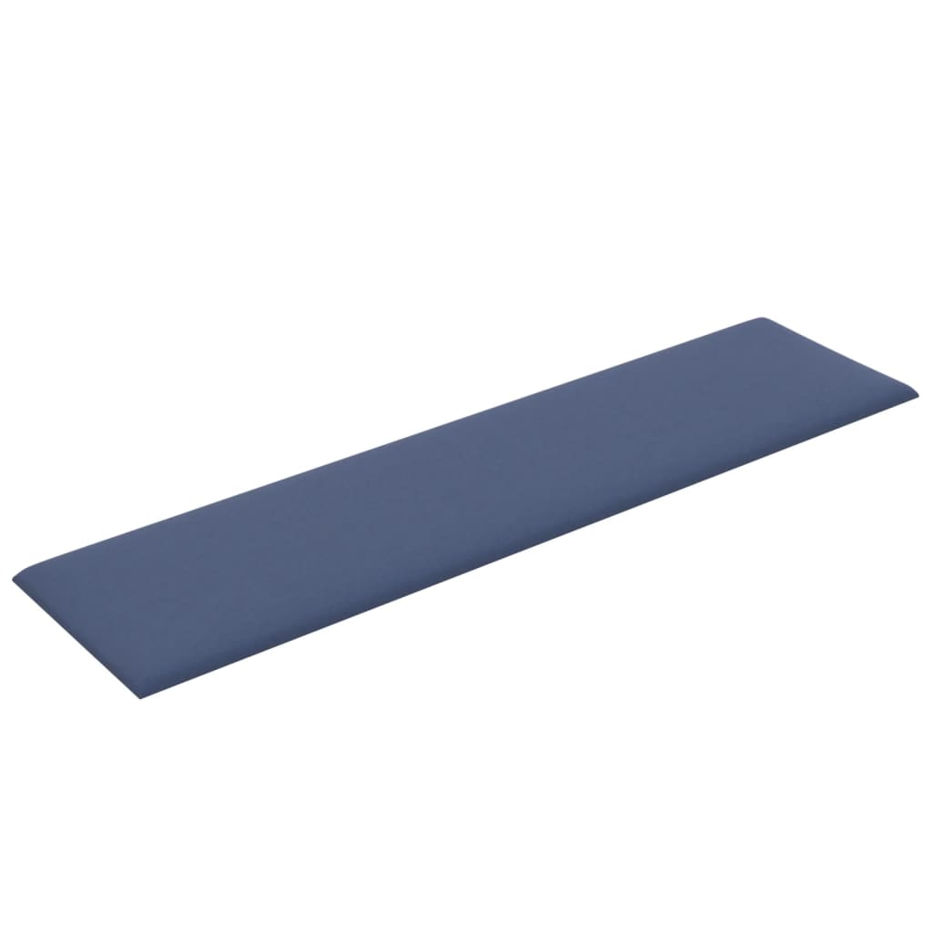 vægpaneler 12 stk. 60x15 cm 1,08 m² stof blå