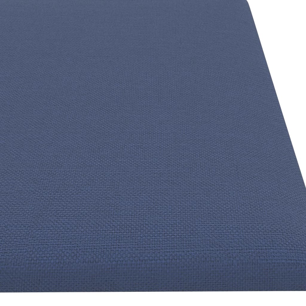 vægpaneler 12 stk. 60x15 cm 1,08 m² stof blå