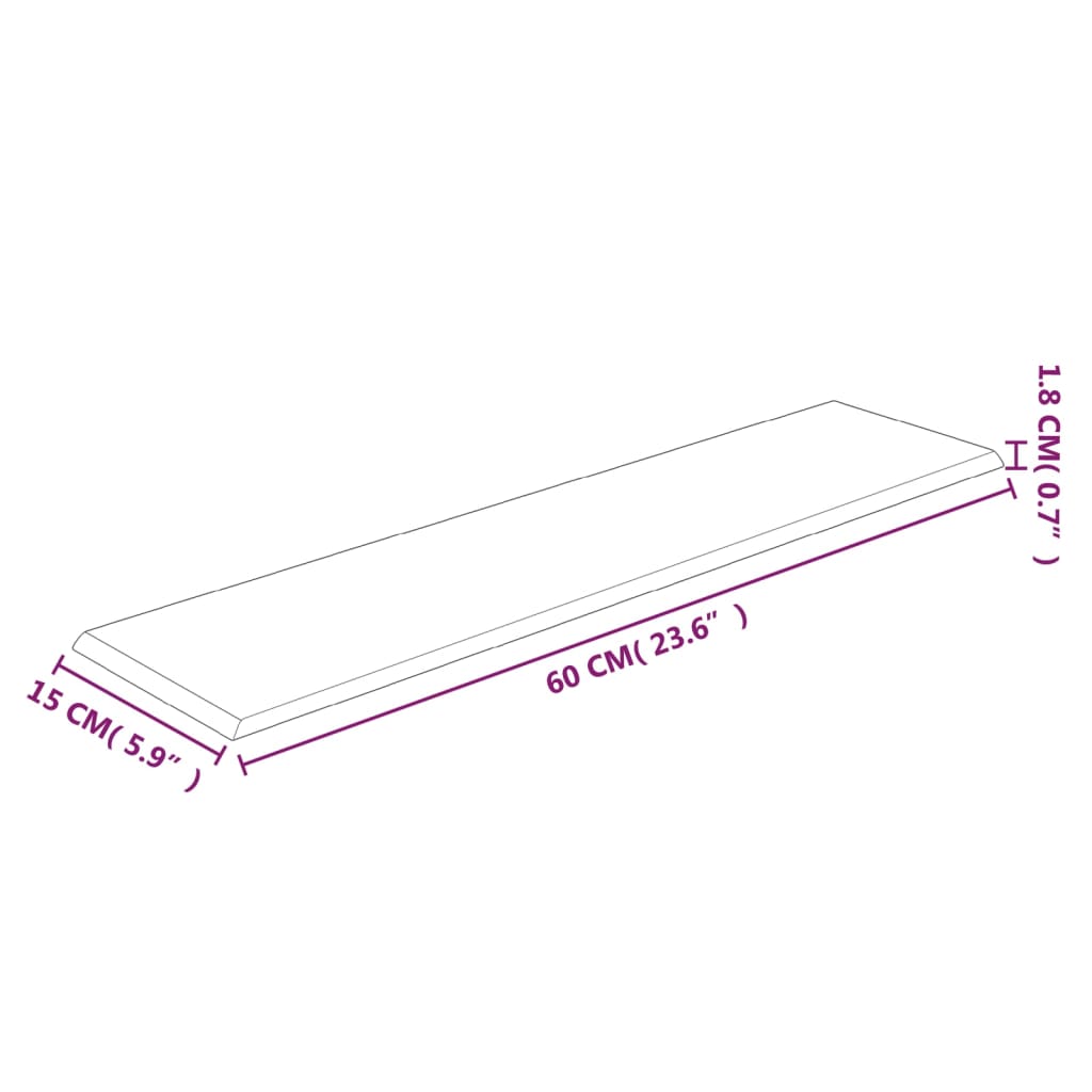 vægpaneler 12 stk. 60x15 cm 1,08 m² stof blå