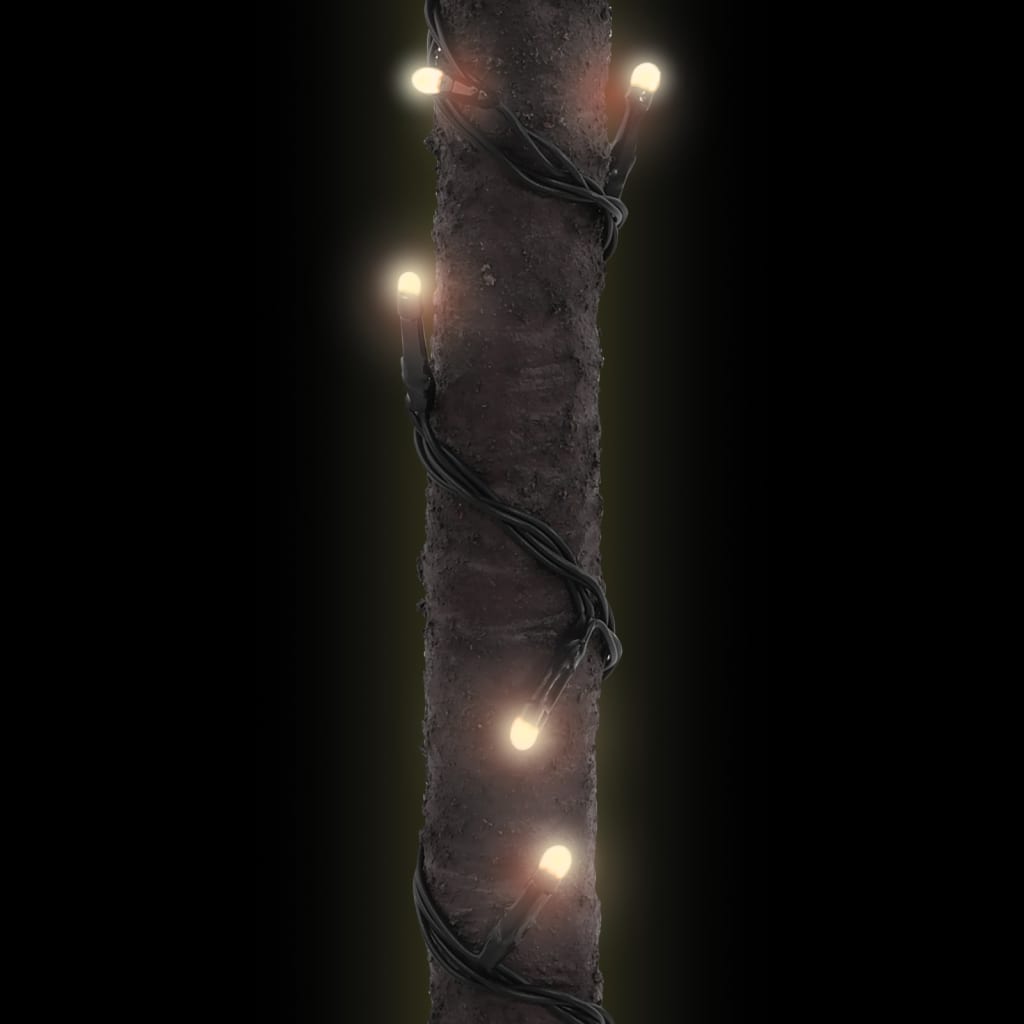 LED-palmetræ 180 cm 96 LED'er varmt hvidt lys hvid