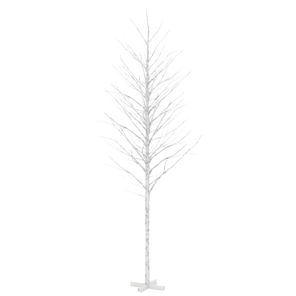 LED-birketræ 400 cm 672 LED'er varmt hvidt lys hvid