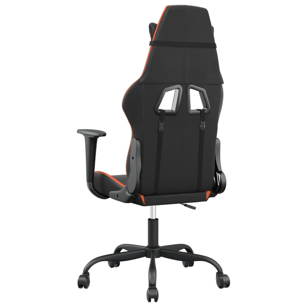 gamingstol m. massagefunktion kunstlæder sort og orange