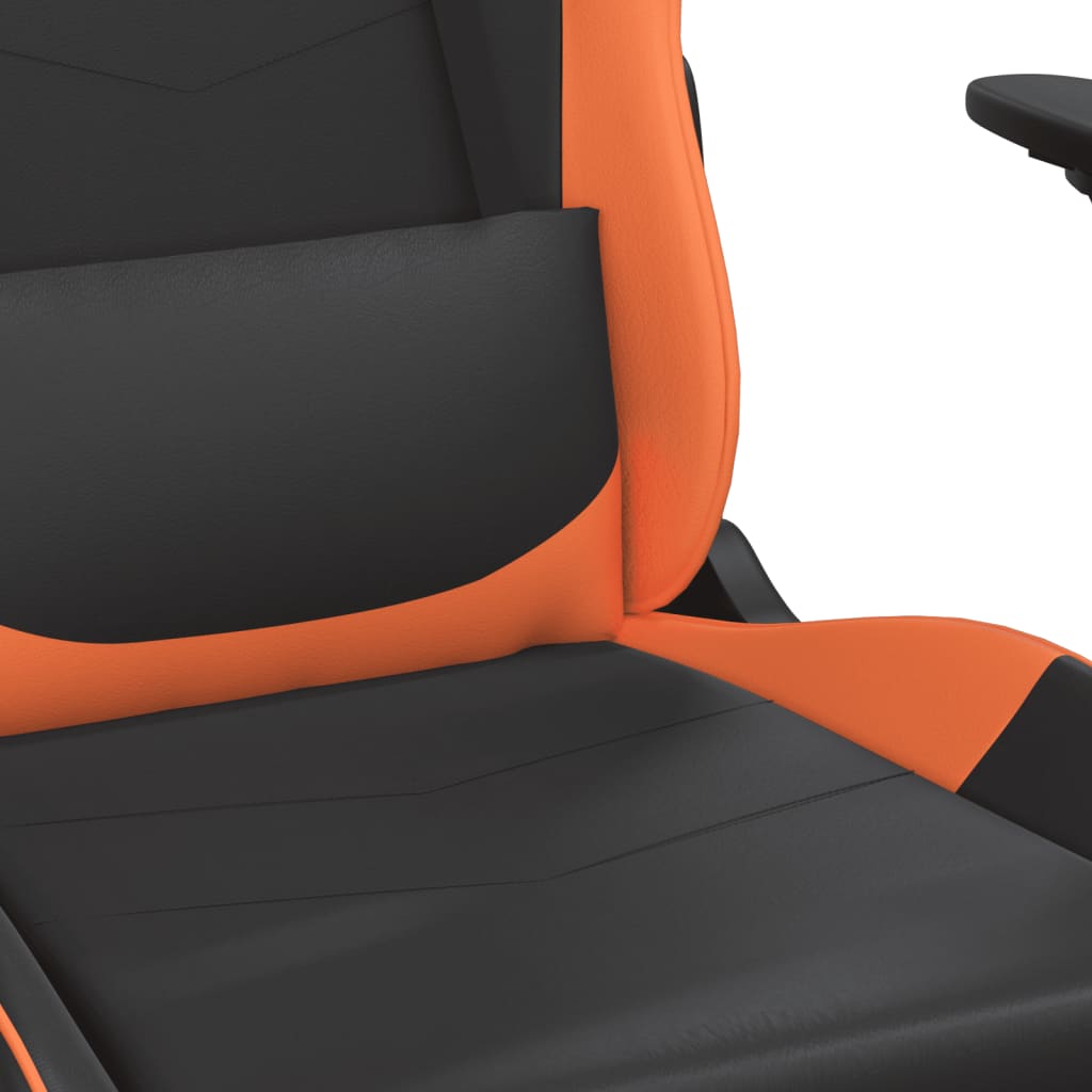 gamingstol m. massagefunktion kunstlæder sort og orange