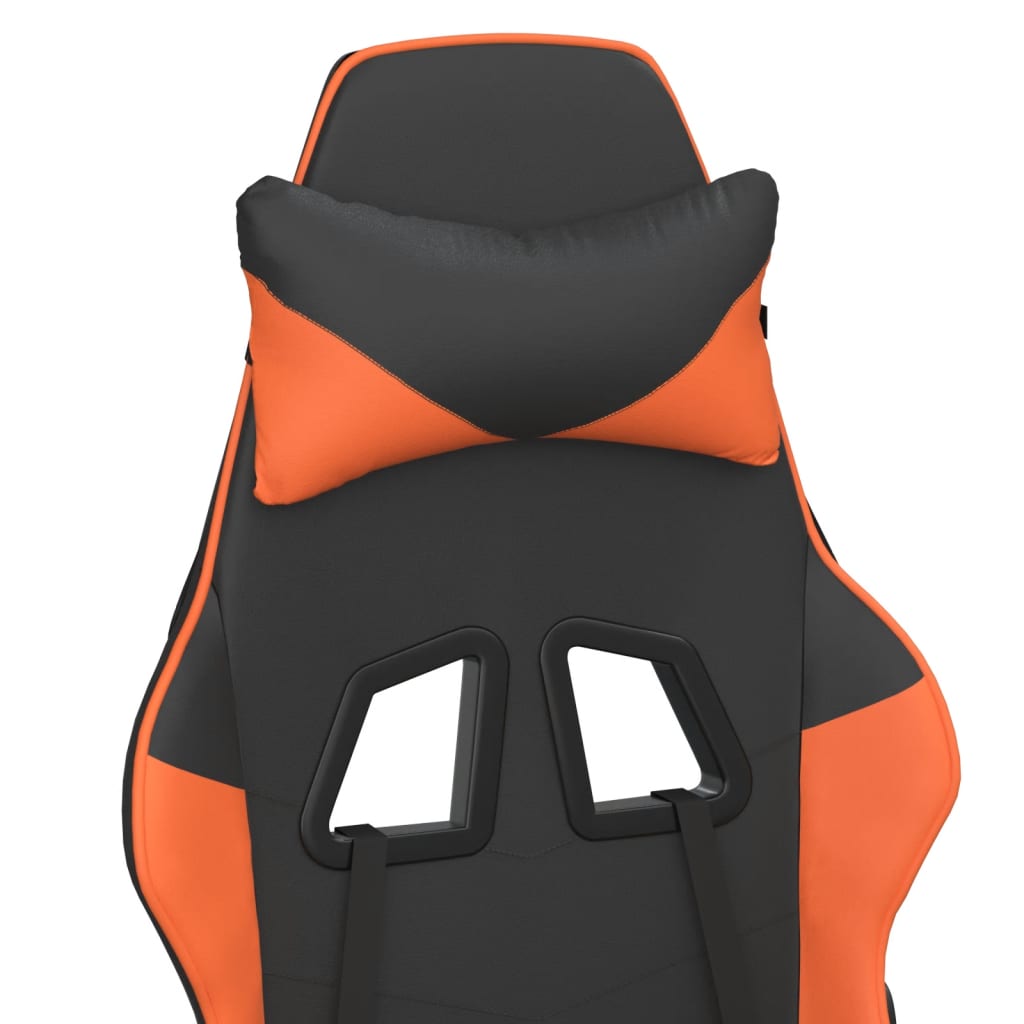 gamingstol m. massagefunktion kunstlæder sort og orange