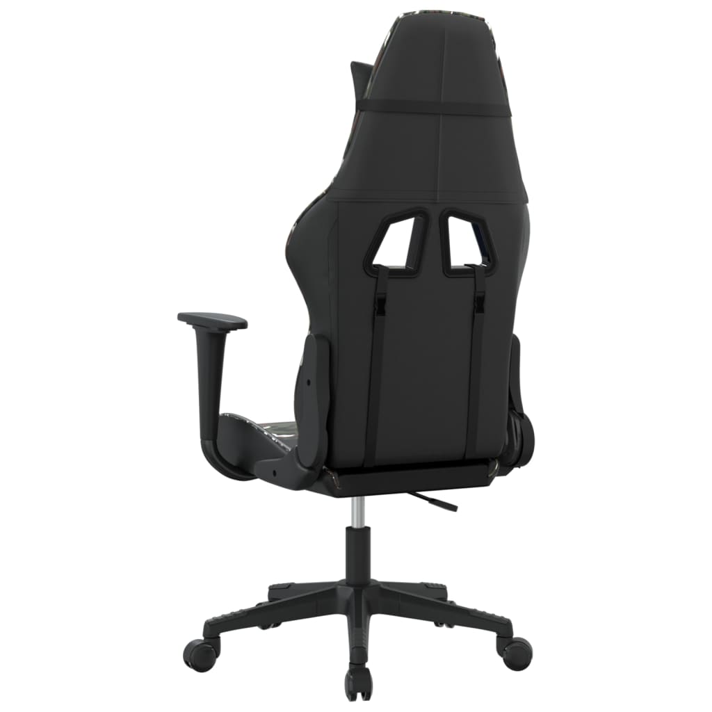 gamingstol m. massagefunktion kunstlæder sort og camouflage