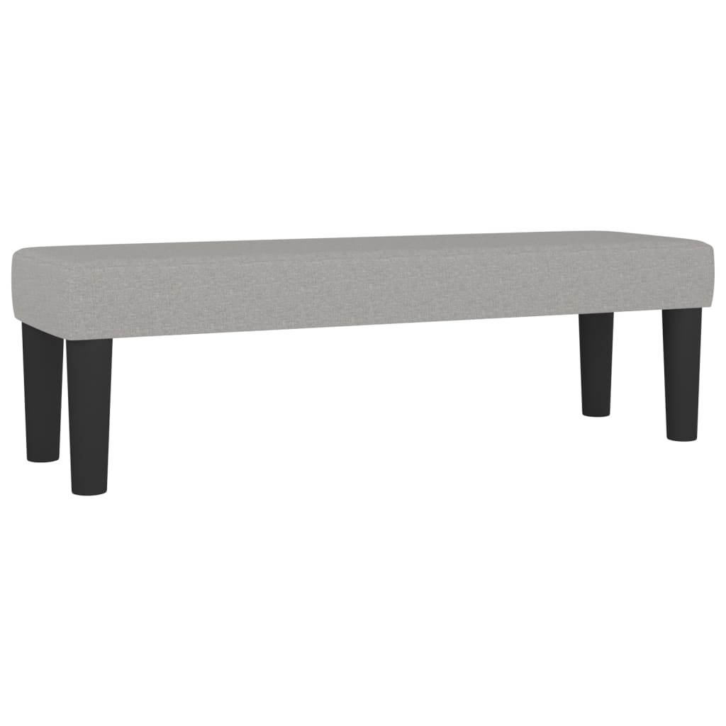 Bank 100x30x30 cm Stoff hellgrau