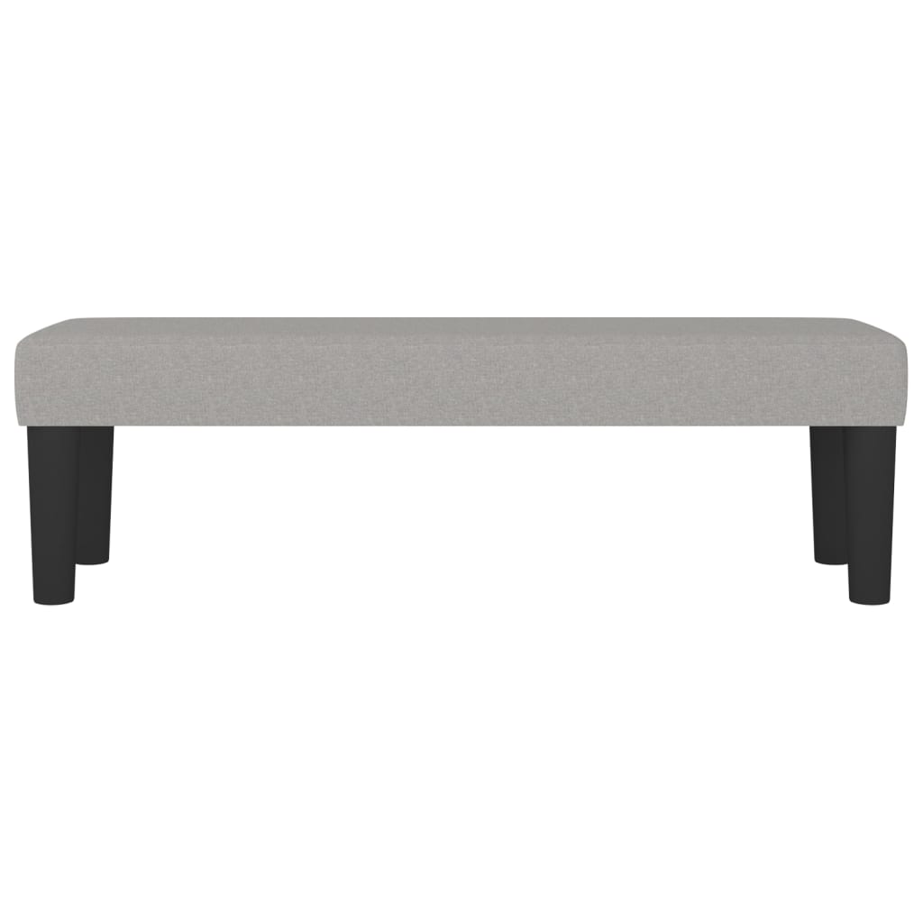 Bank 100x30x30 cm Stoff hellgrau