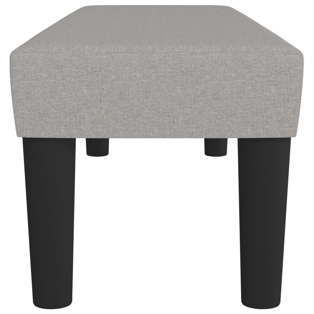 Bank 100x30x30 cm Stoff hellgrau