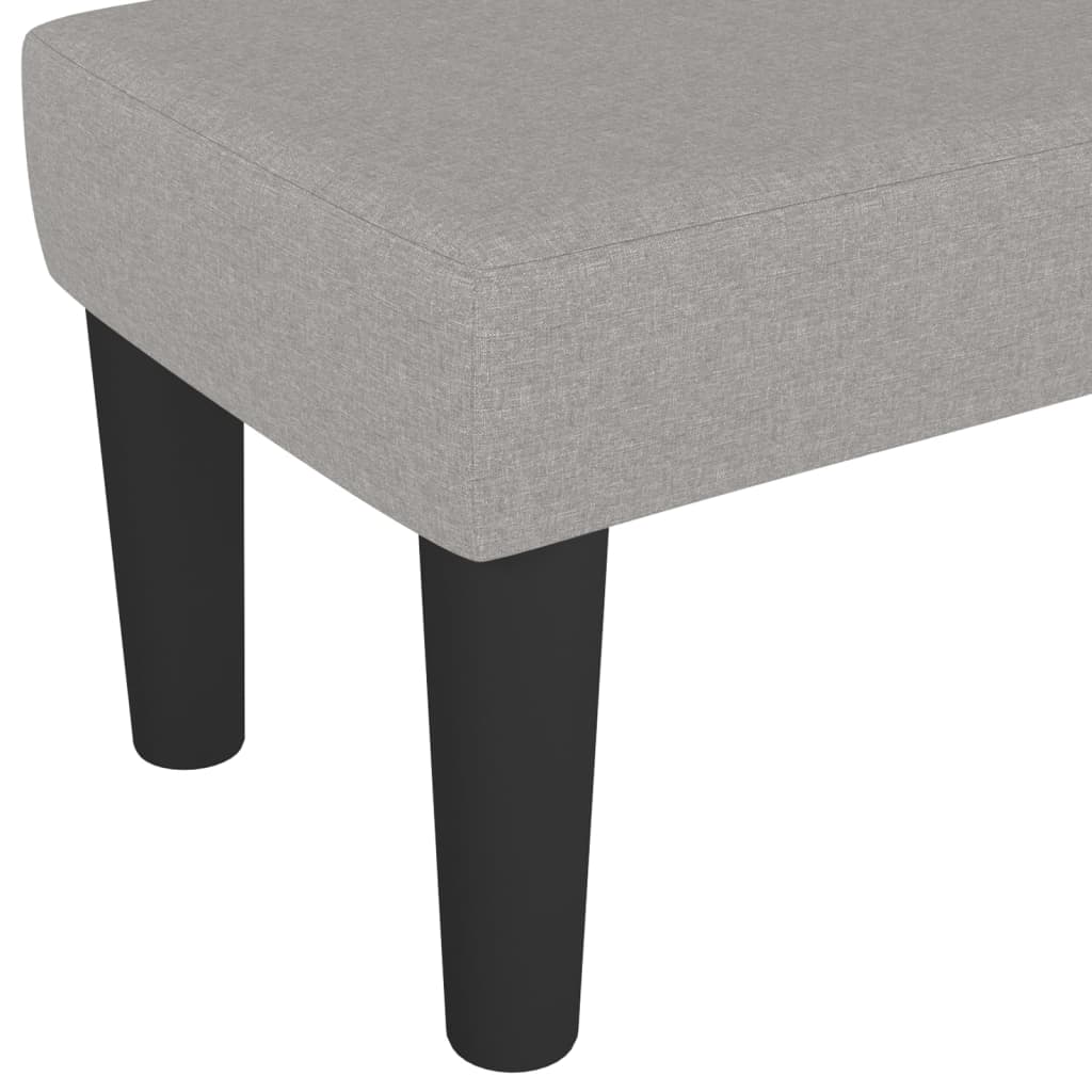 Bank 100x30x30 cm Stoff hellgrau