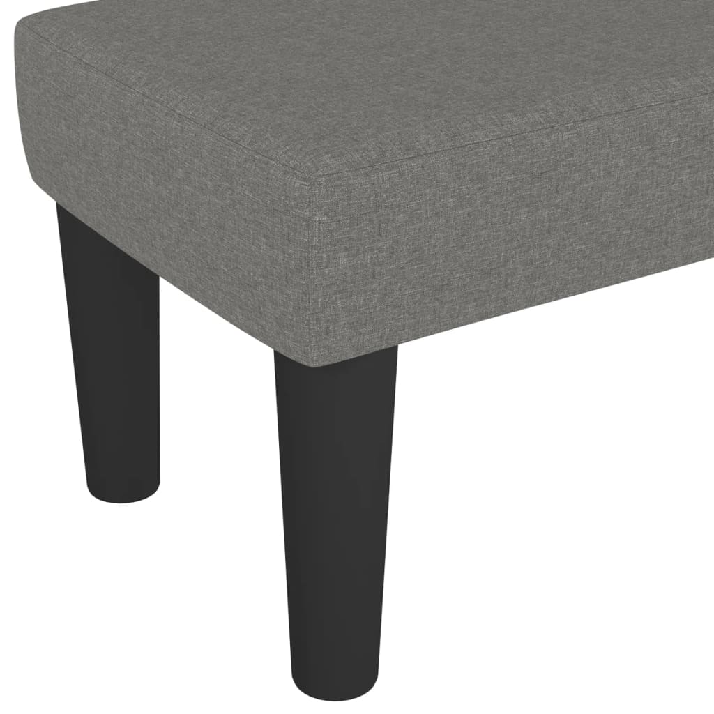 bænk 100x30x30 cm stof mørkegrå
