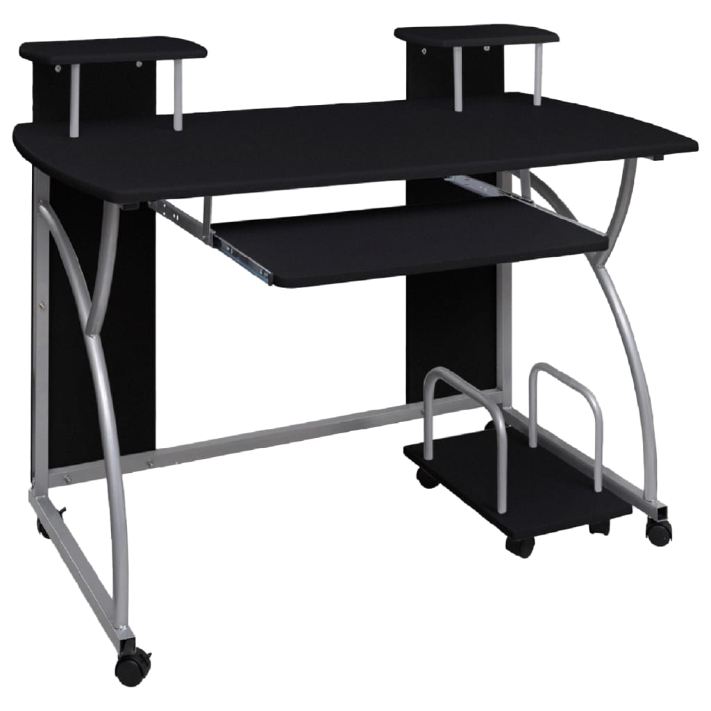 Computertisch 110x52x88,5 cm Holzwerkstoff schwarz