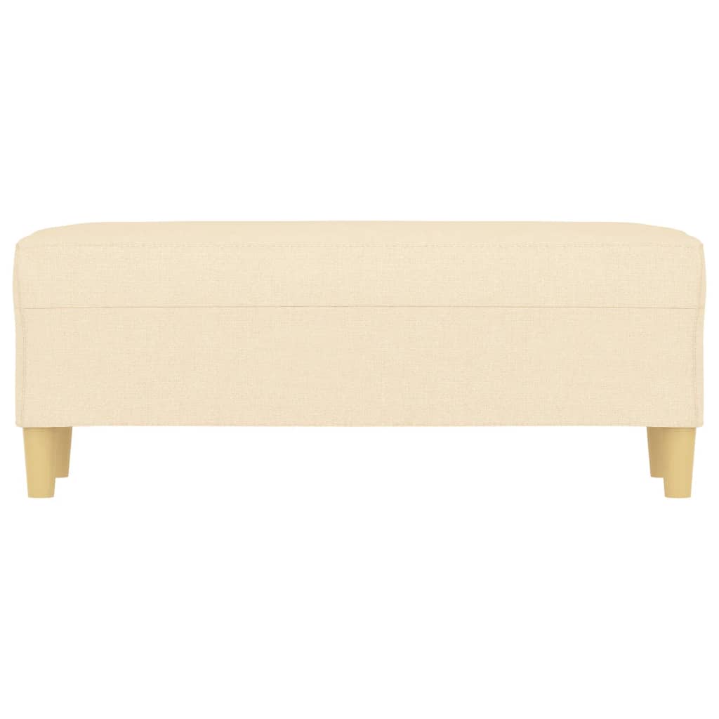 bænk 100x35x41 cm stof cremefarvet