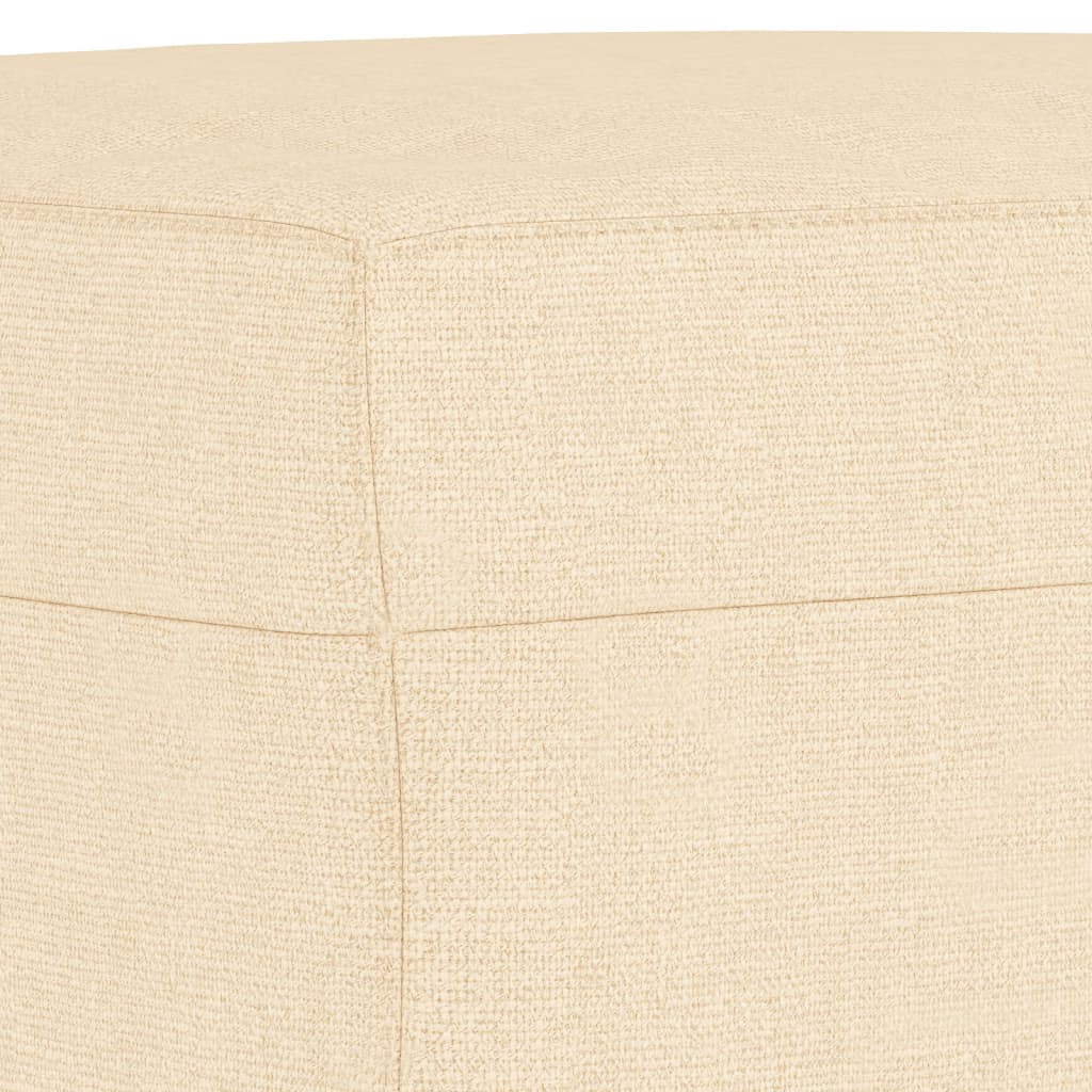 bænk 100x35x41 cm stof cremefarvet
