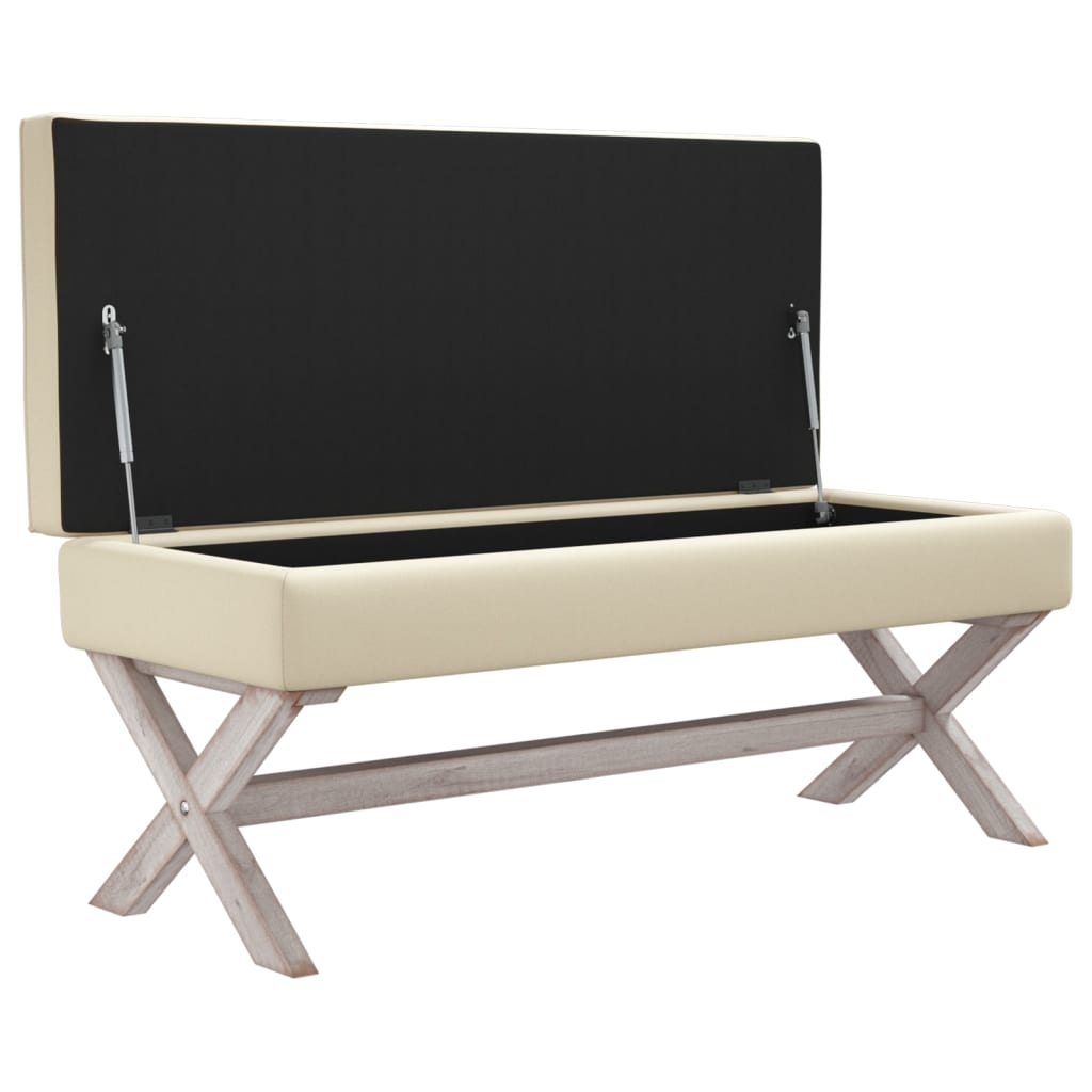 opbevaringsskammel 110x45x49 cm hør