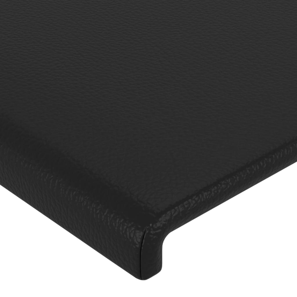sengeramme med sengegavl 120x200 cm kunstlæder sort