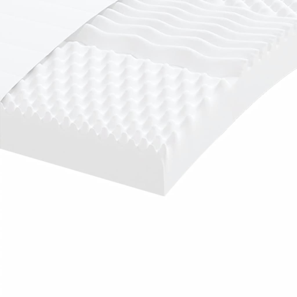 skummadras 80x200 cm 7 zoner hårdhed 20 ILD hvid