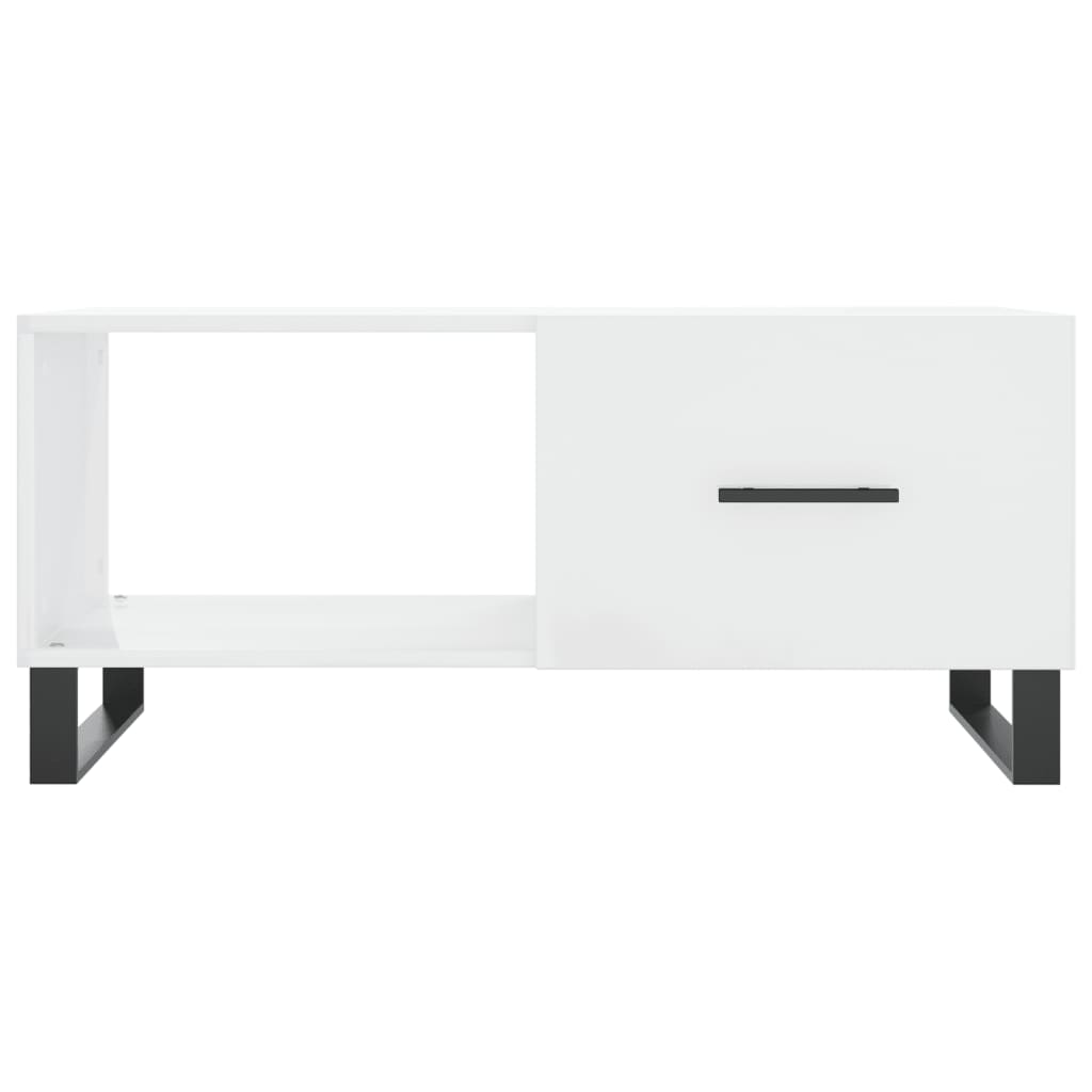 sofabord 90x50x40 cm konstrueret træ hvid højglans