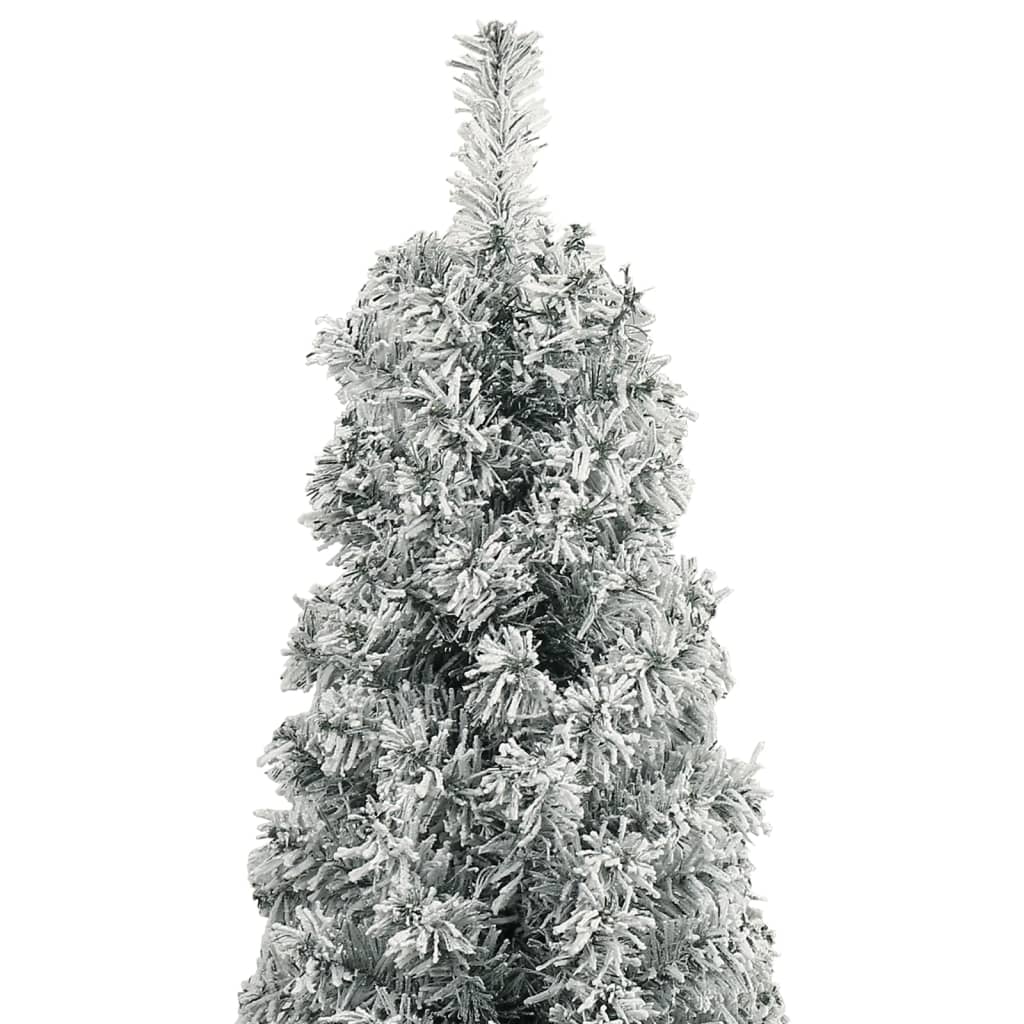 smal julgran med julgransfot och snö 270 cm PVC