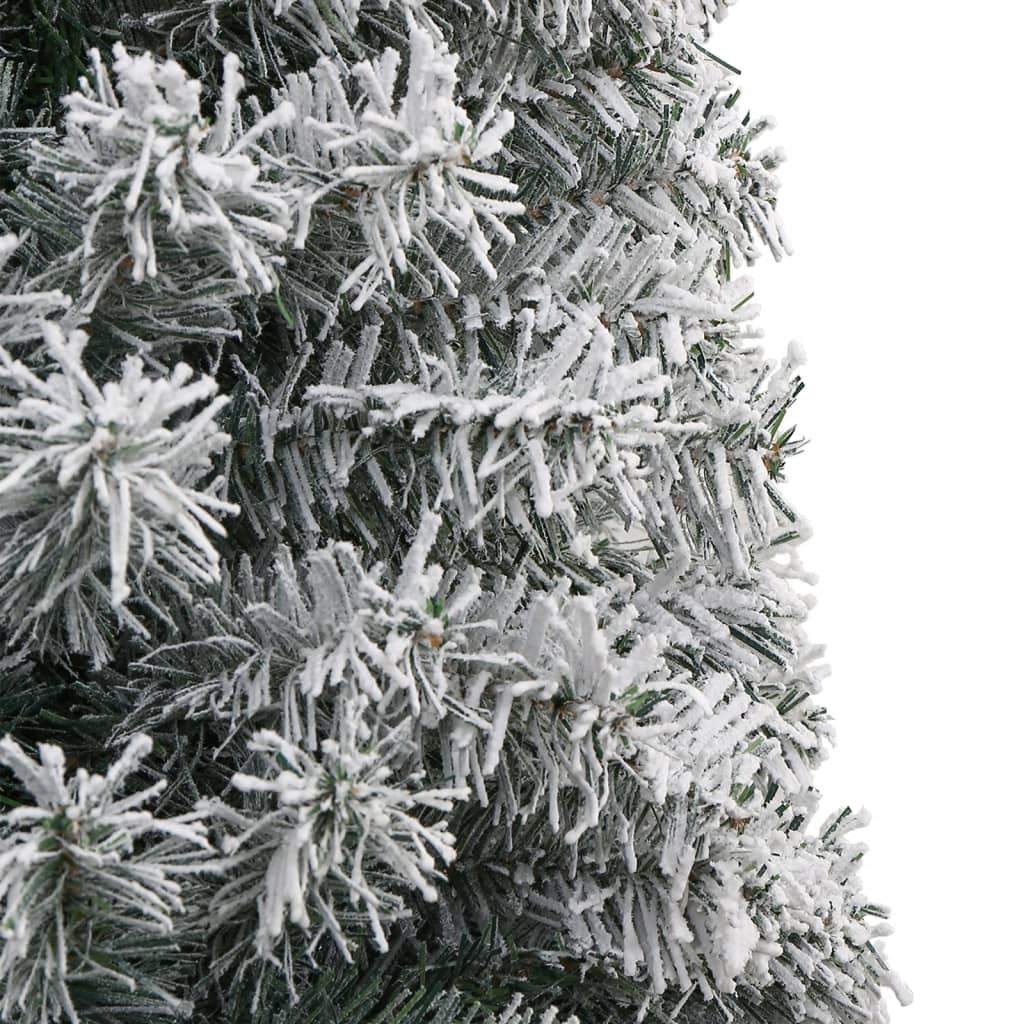 smal julgran med julgransfot och snö 270 cm PVC