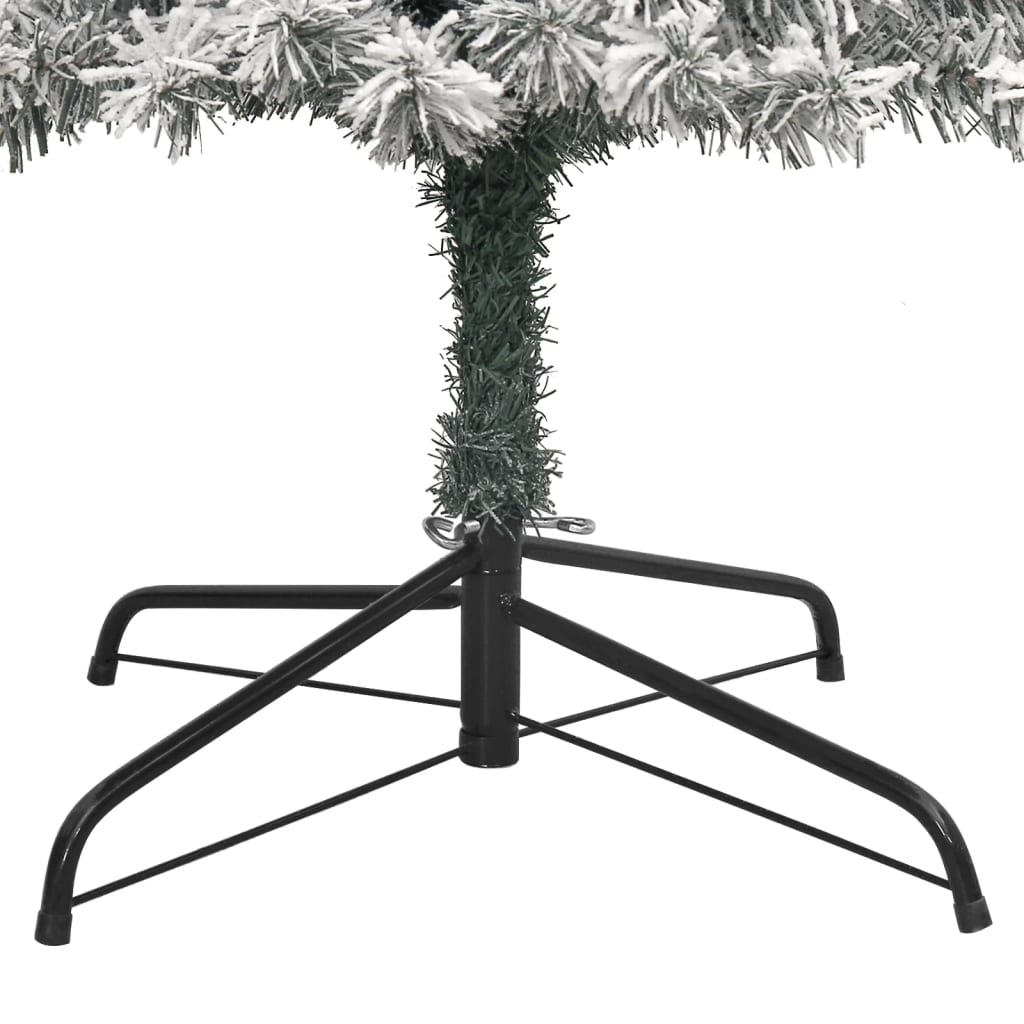 smal julgran med julgransfot och snö 270 cm PVC