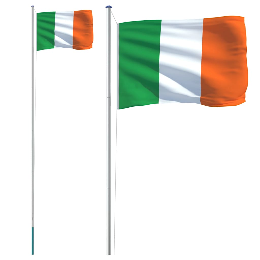 Tyskland flag og flagstang 6,23 m aluminium