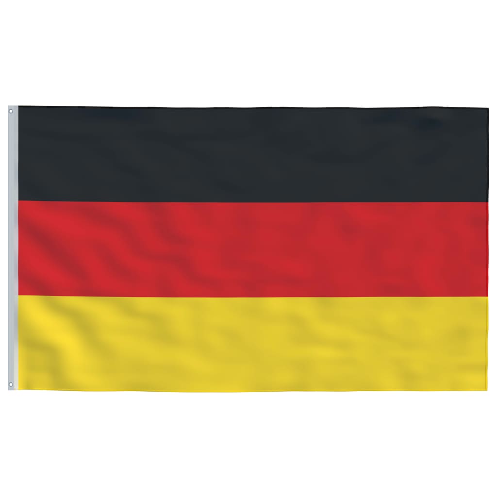 Tyskland flag og flagstang 5,55 m aluminium