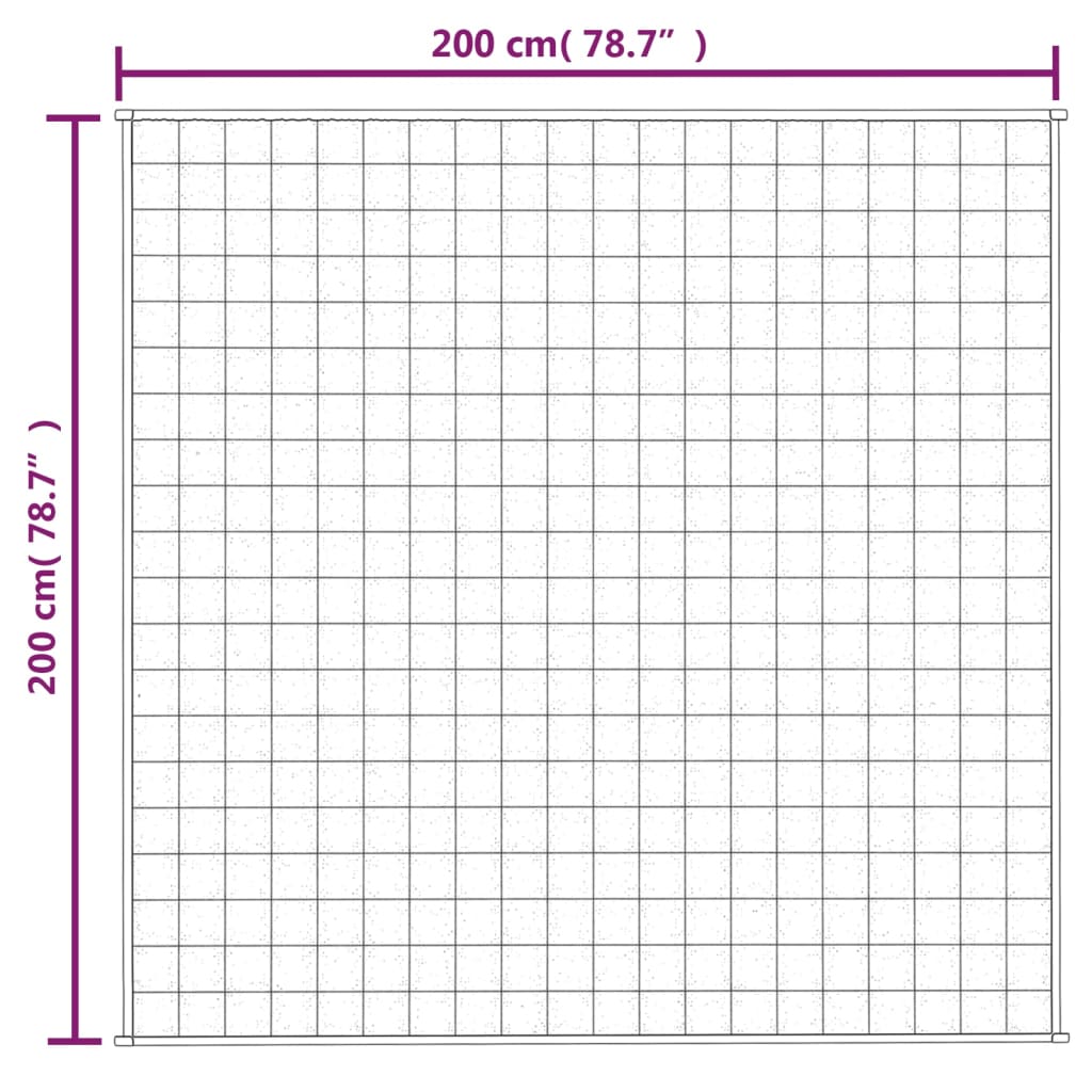 tyngdetæppe 200x200 cm 13 kg stof grå