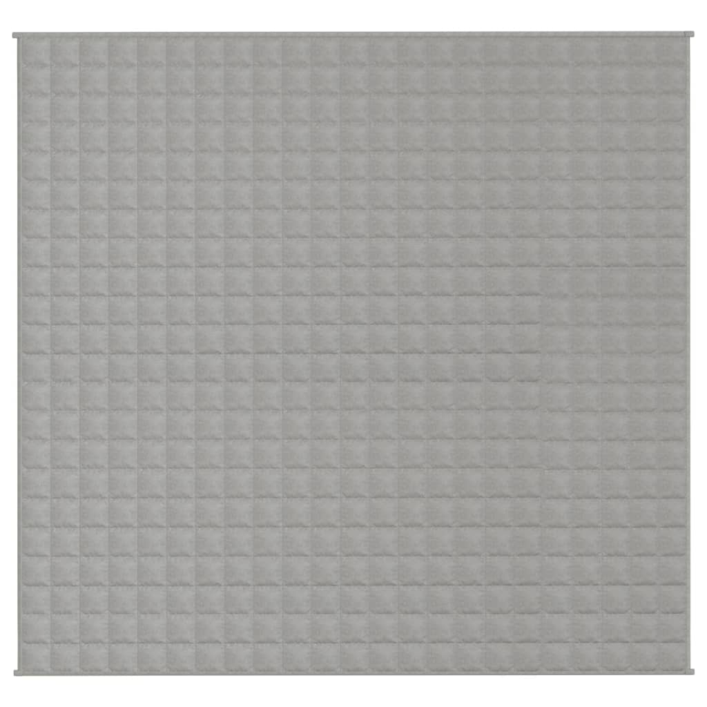 tyngdetæppe 220x235 cm 15 kg stof grå
