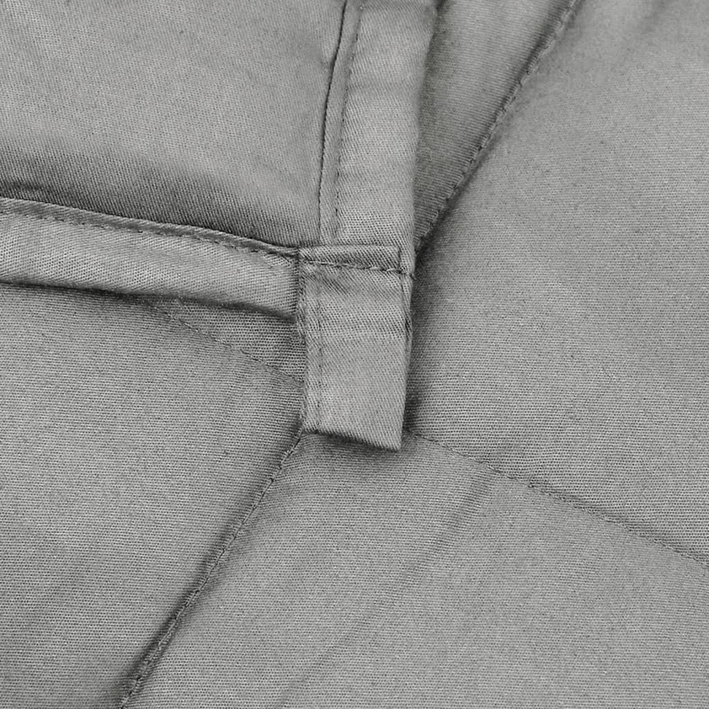 tyngdetæppe 220x235 cm 15 kg stof grå