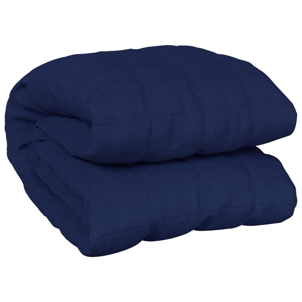 tyngdetæppe 220x235 cm 11 kg stof blå