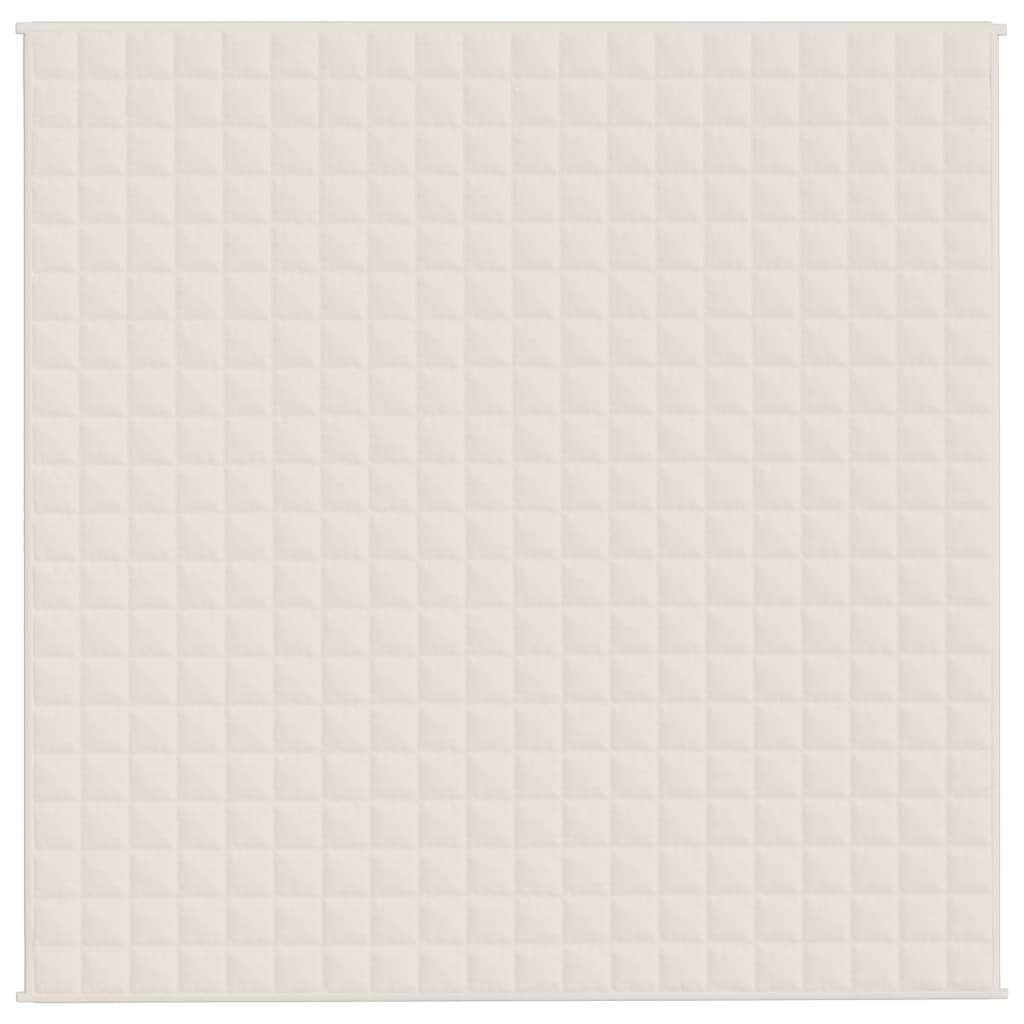 tyngdetæppe 200x200 cm 9 kg stof lys cremefarve