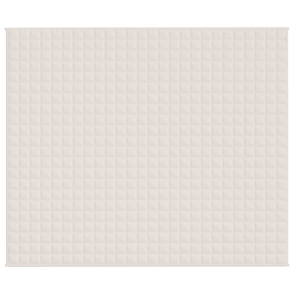 tyngdetæppe 220x260 cm 11 kg stof lys cremefarve