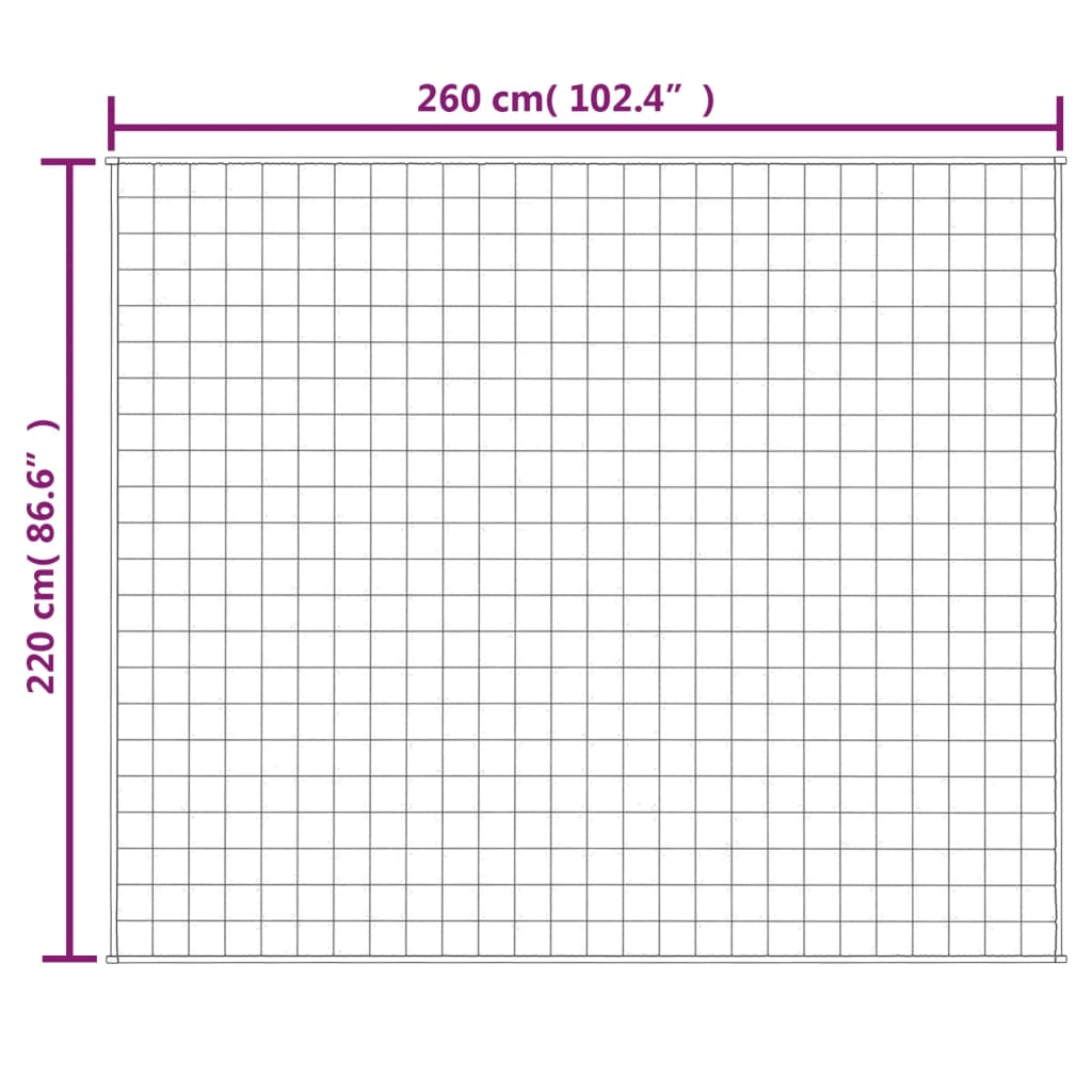 tyngdetæppe 220x260 cm 11 kg stof lys cremefarve