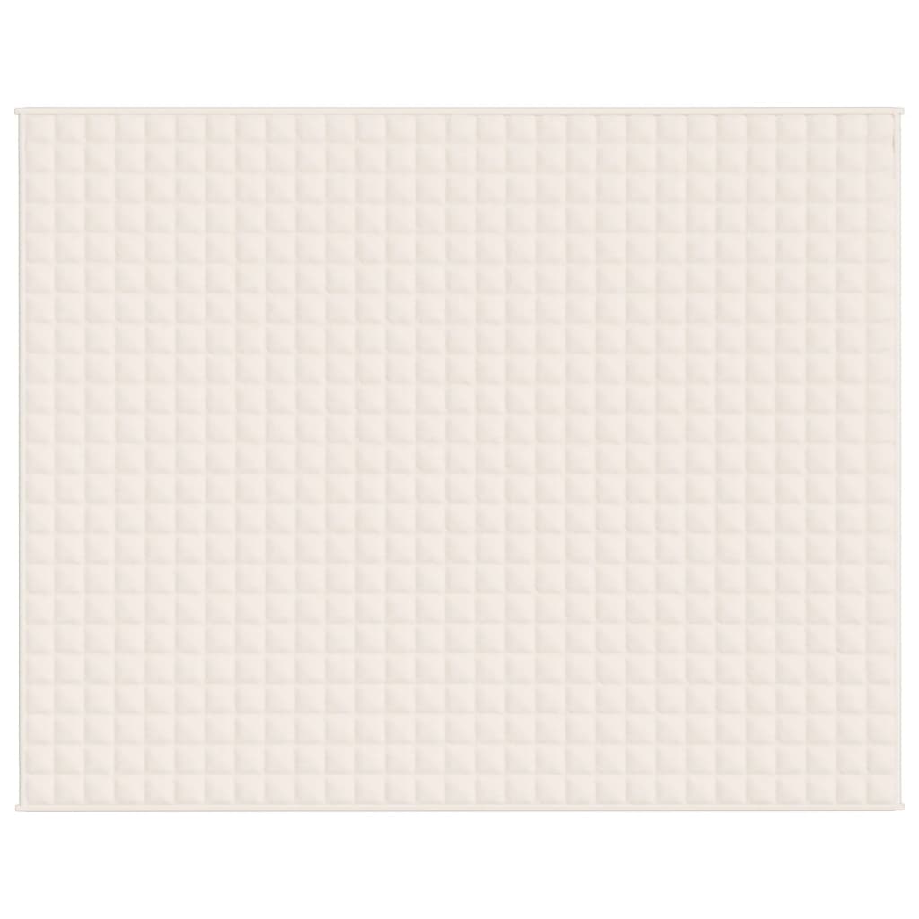 tyngdetæppe 235x290 cm 11 kg stof lys cremefarve
