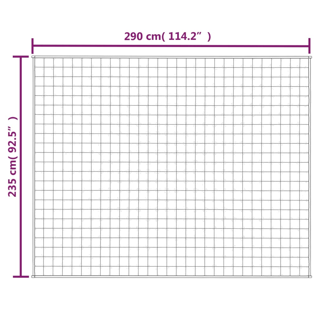tyngdetæppe 235x290 cm 11 kg stof lys cremefarve