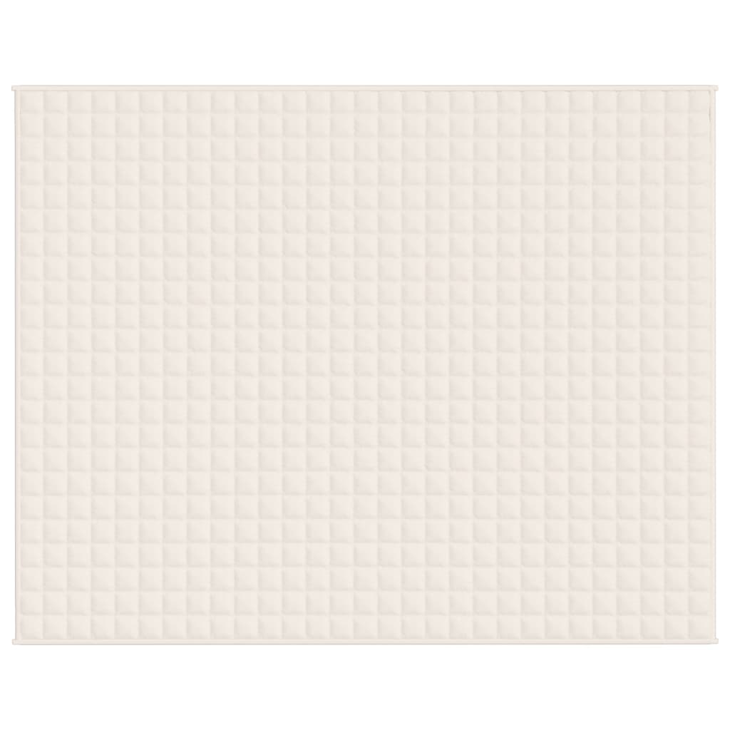 tyngdetæppe 235x290 cm 15 kg stof lys cremefarve