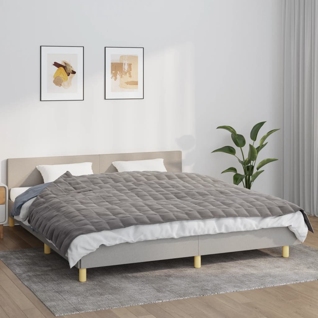 tyngdetæppe 155x220 cm 11 kg stof grå
