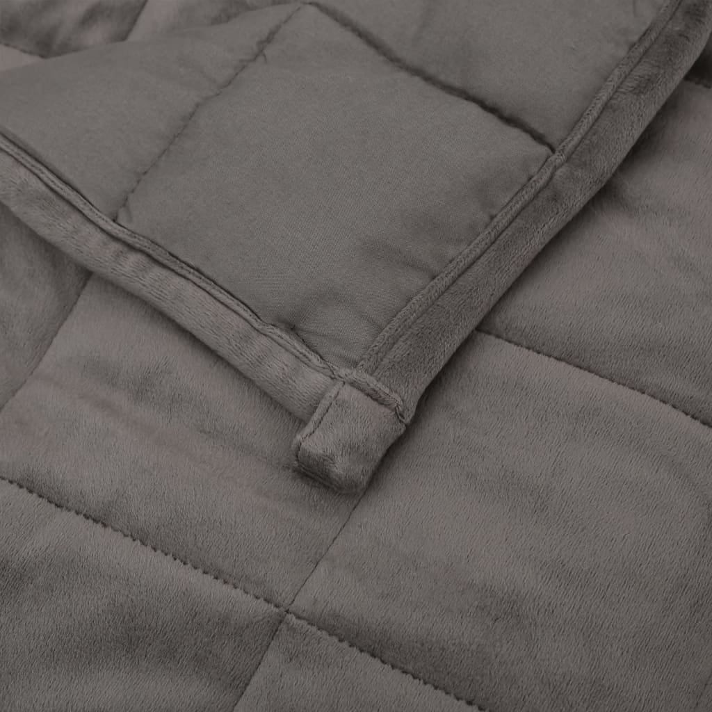 tyngdetæppe 220x235 cm 15 kg stof grå