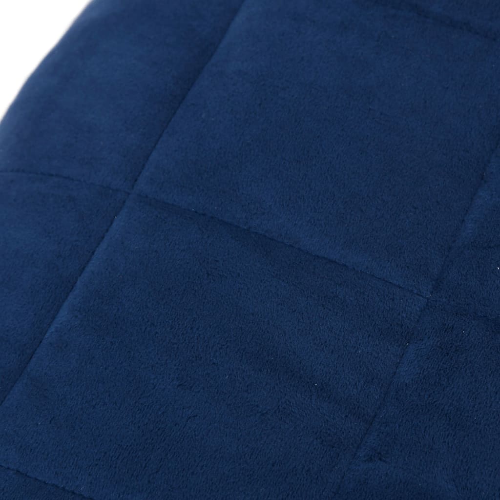 tyngdetæppe 220x235 cm 11 kg stof blå
