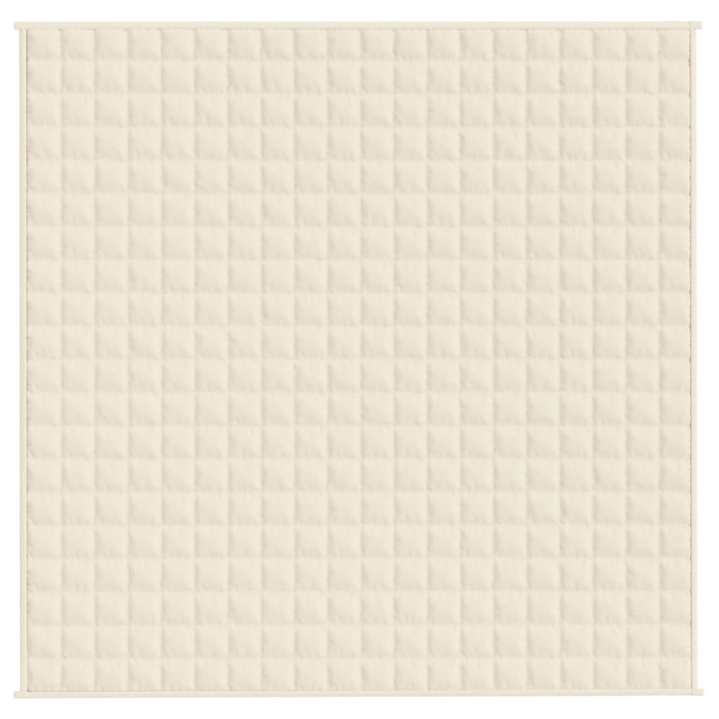 tyngdetæppe 200x200 cm 9 kg stof lys cremefarve