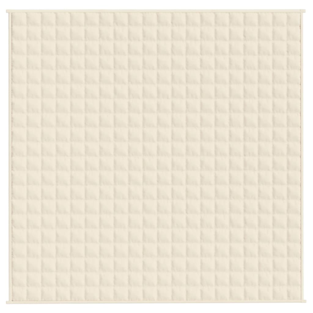 tyngdetæppe 200x200 cm 13 kg stof lys cremefarve