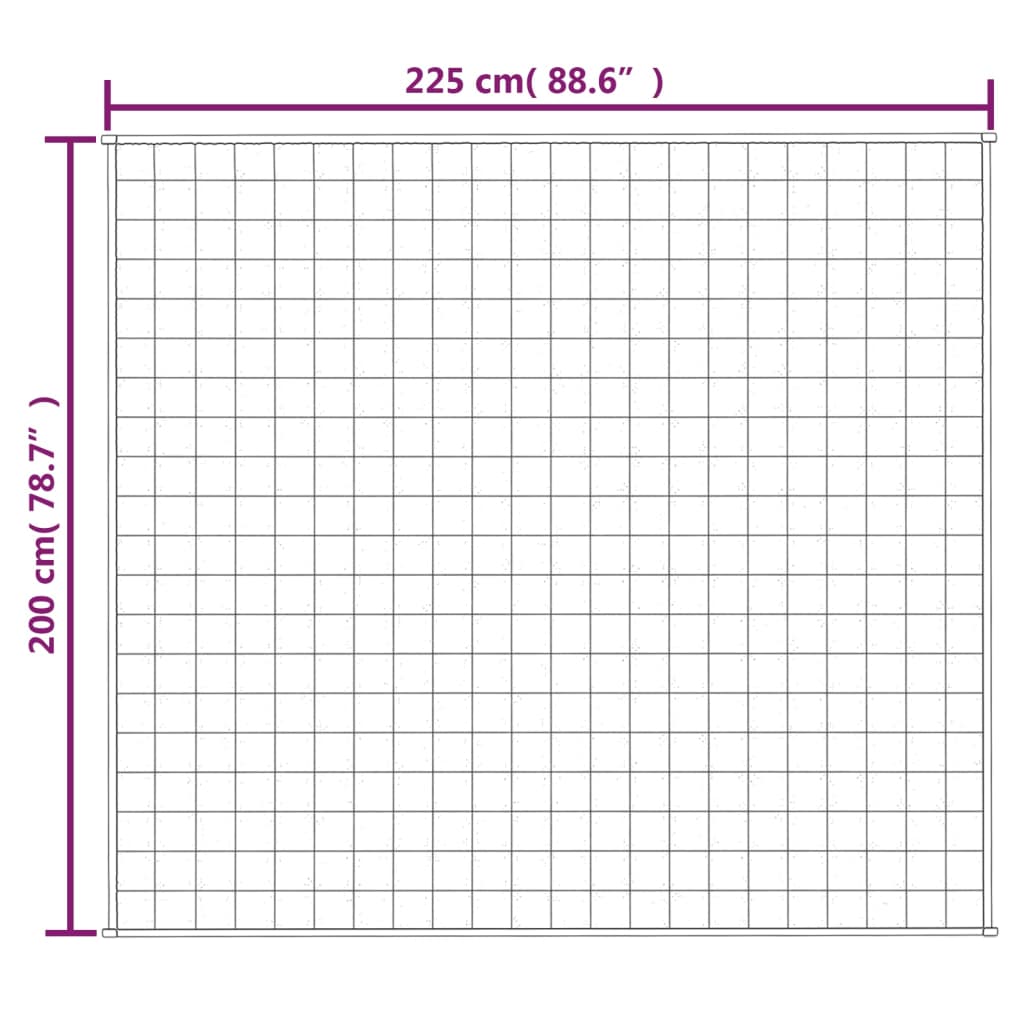 tyngdetæppe 200x225 cm 13 kg stof lys cremefarve