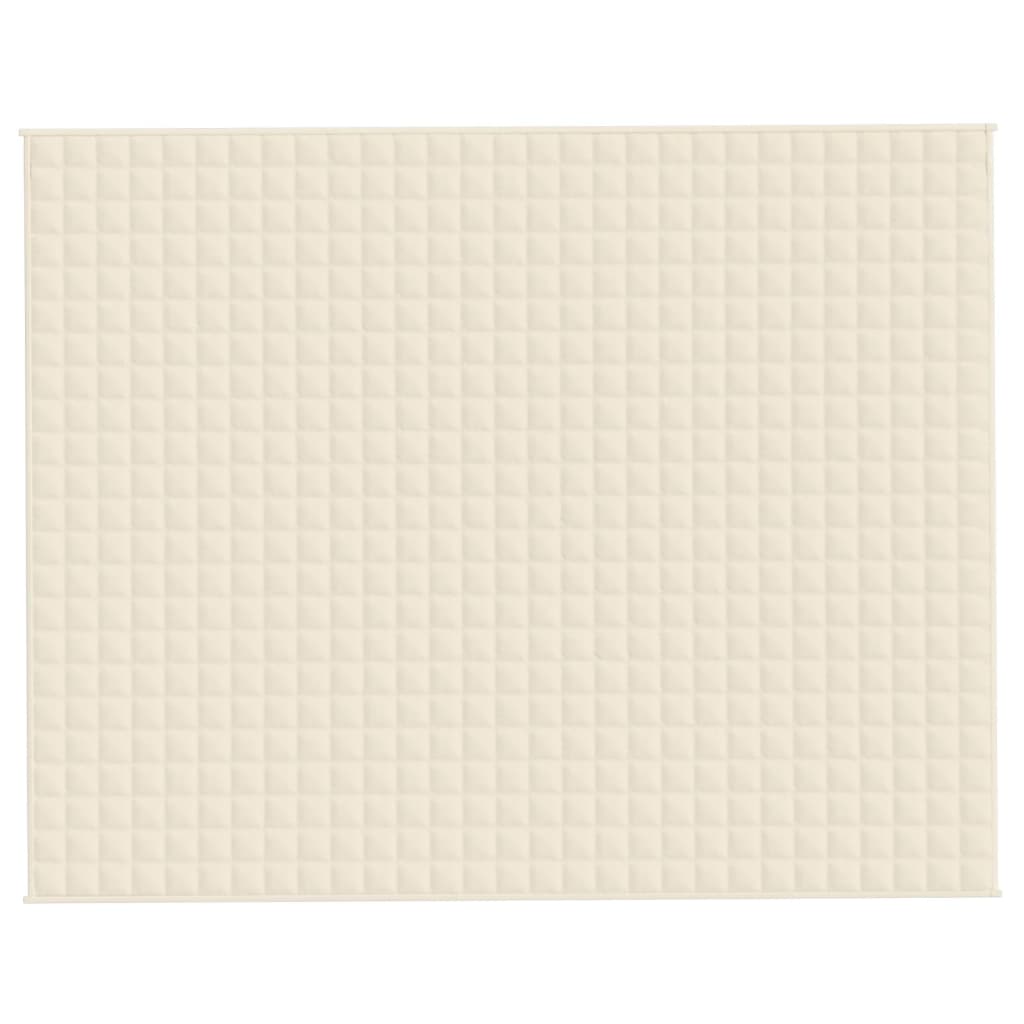 tyngdetæppe 235x290 cm 11 kg stof lys cremefarve