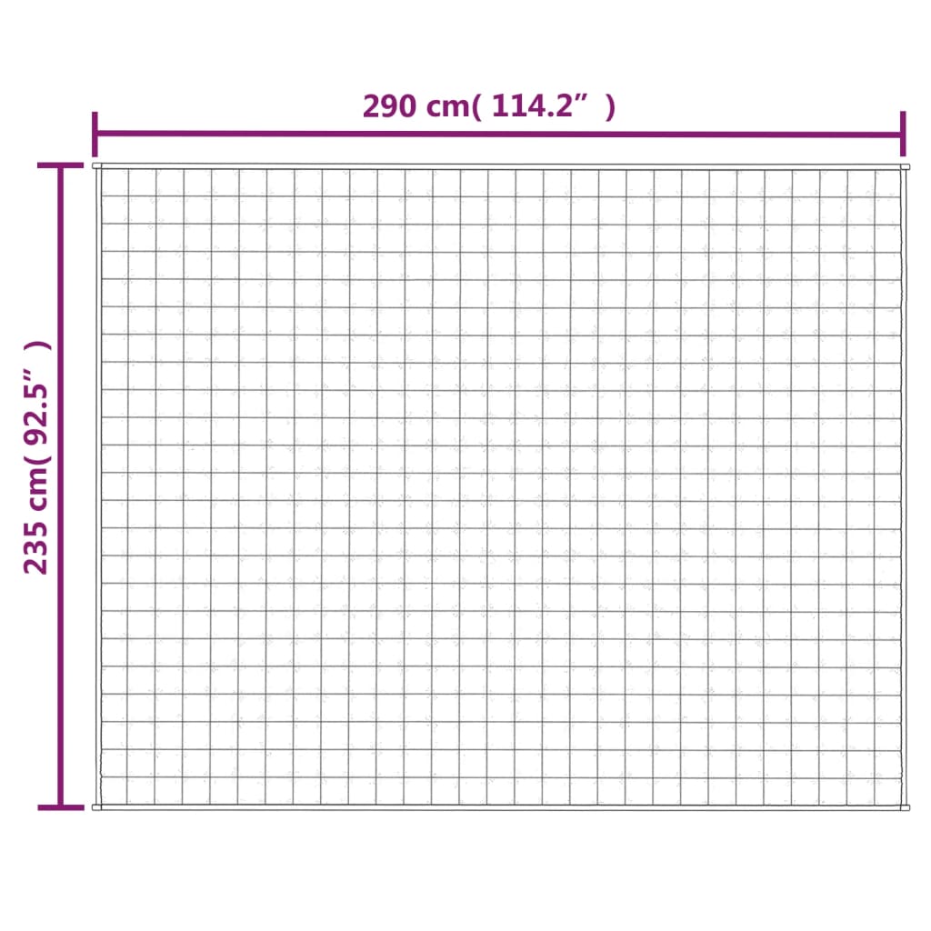 tyngdetæppe 235x290 cm 11 kg stof lys cremefarve