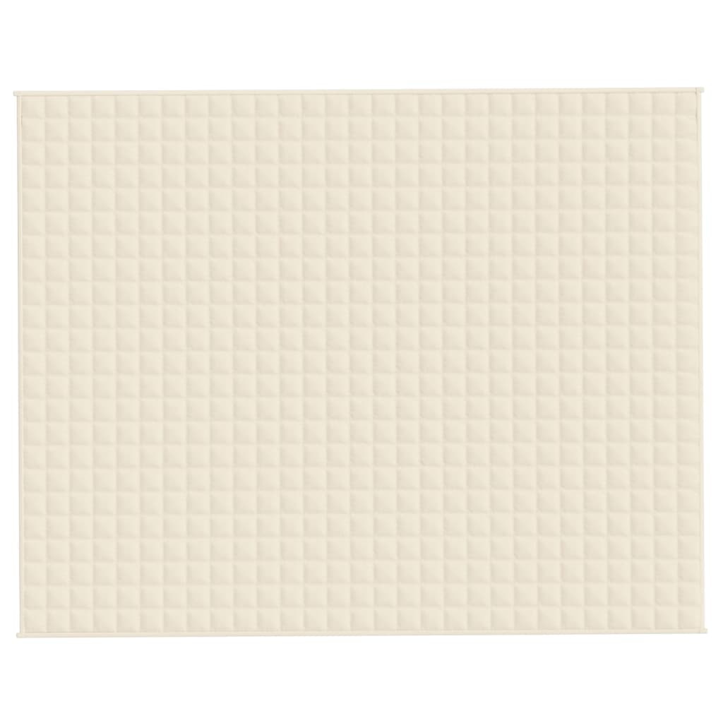 tyngdetæppe 235x290 cm 15 kg stof lys cremefarve