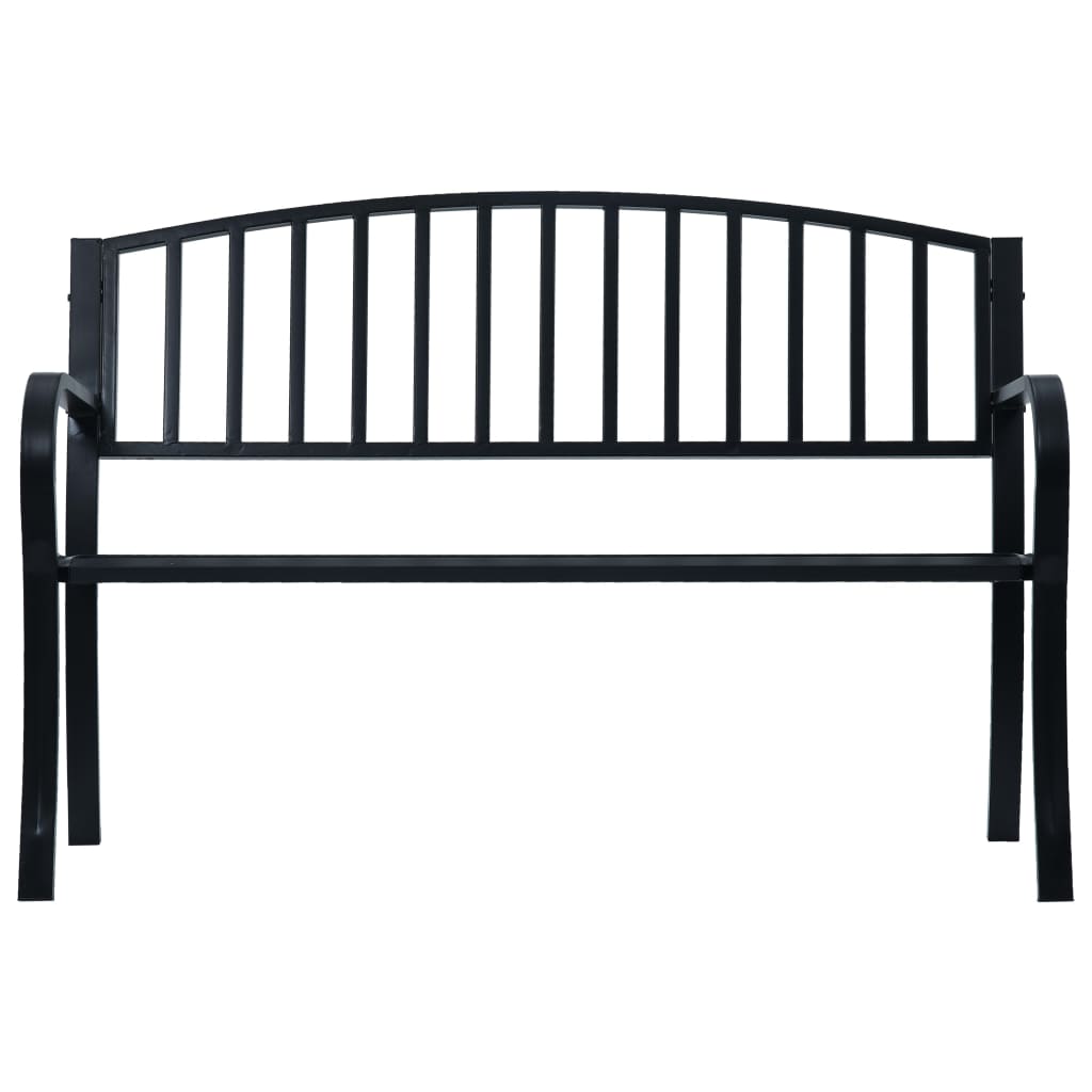 havebænk 120 cm stål sort
