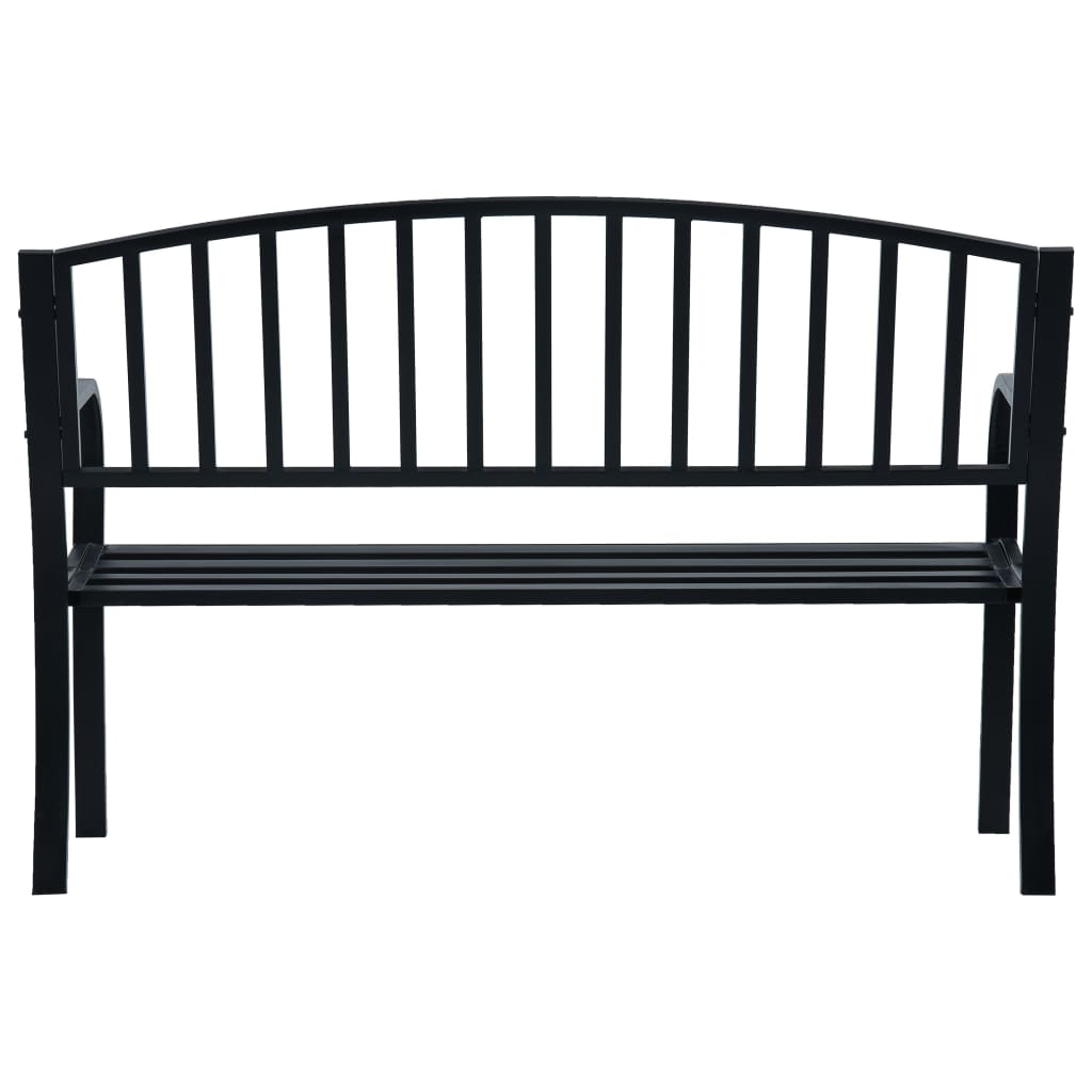 havebænk 120 cm stål sort