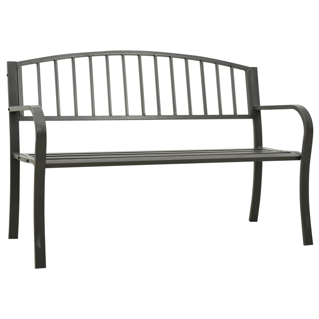 havebænk 120 cm stål grå