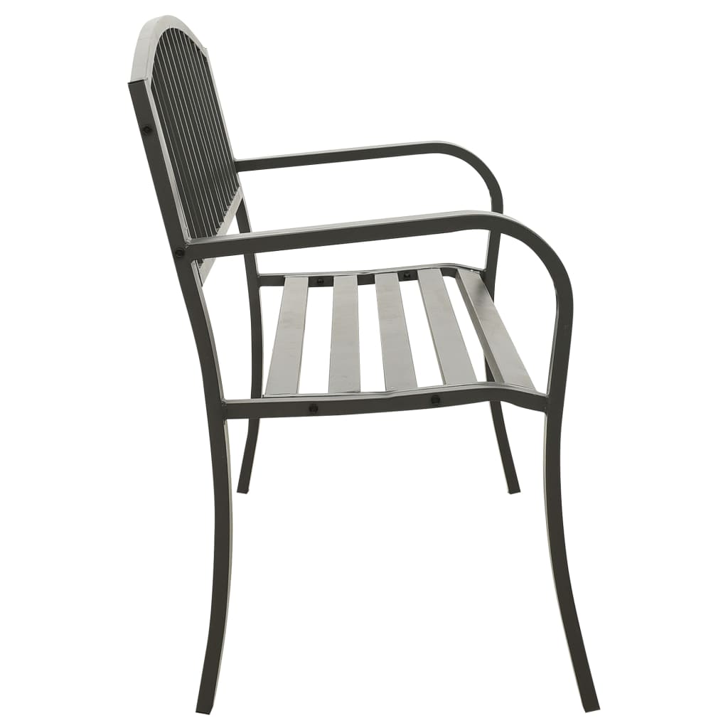 havebænk 120 cm stål grå