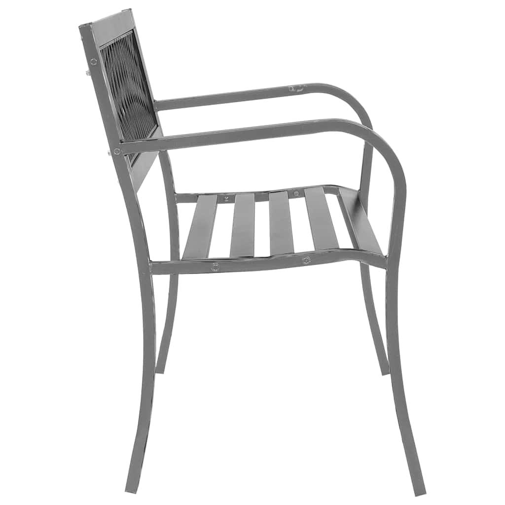 havebænk 120 cm stål sort